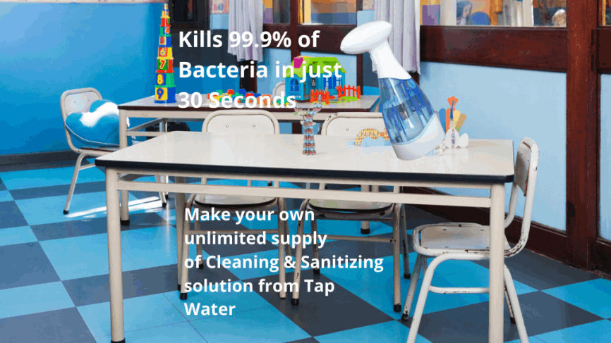 Ozone water santizer in classroom